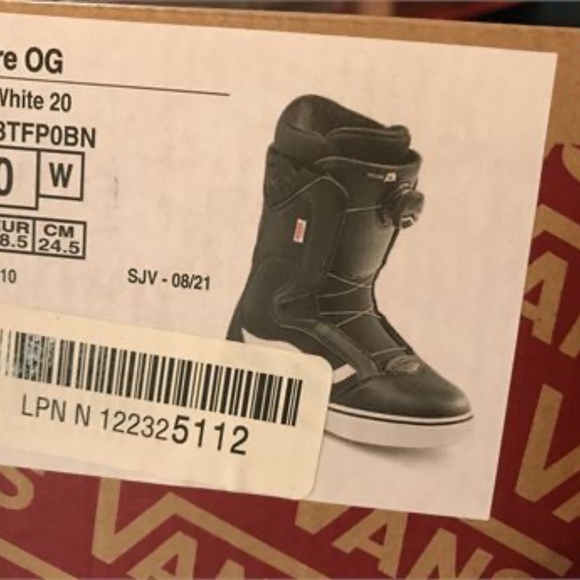 Vans woman’s Encore OG black/white 20 snowboard boots size 8 - Picture 3 of 3